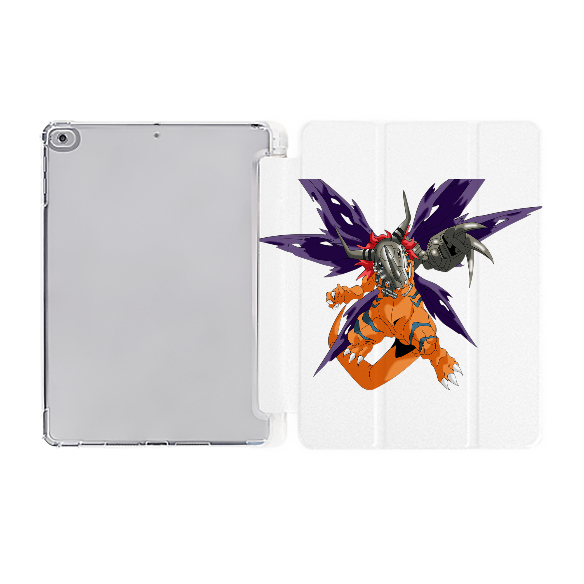 （画像用） Digimon デジタルモンスター/デジモン IPad ケース ペン収納付き 三つ折りスタンド PUレザー×シリコン 対応機種9.5/10.5/10.9インチ